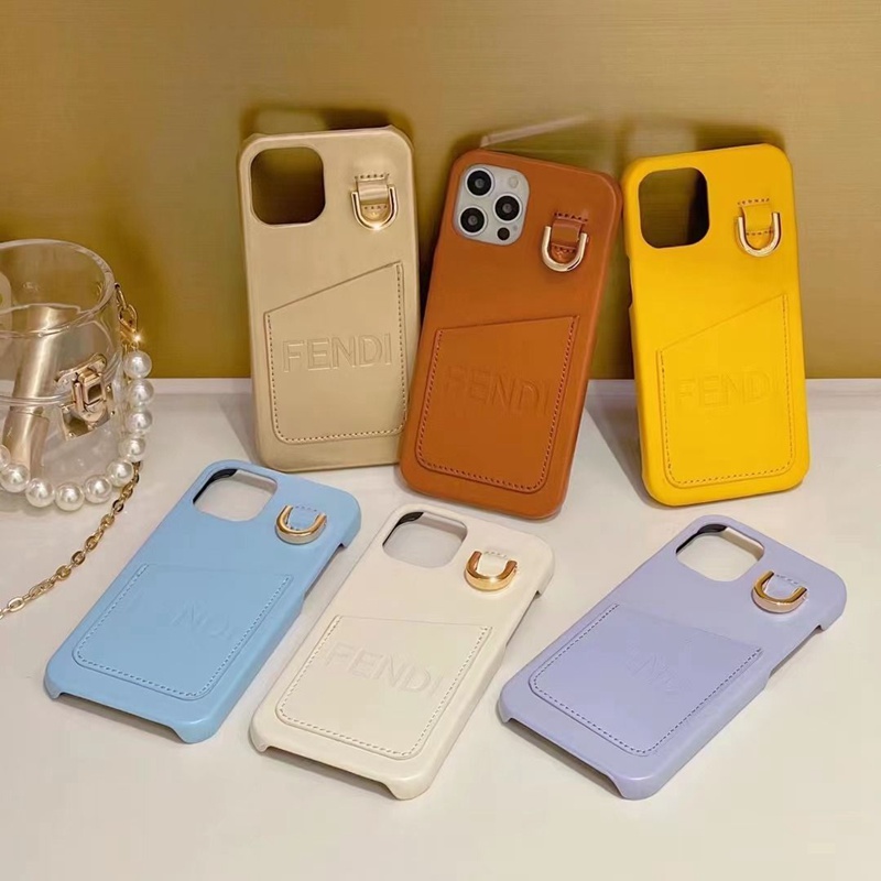 フェンディiphone13/13promaxケースカードポケット付き