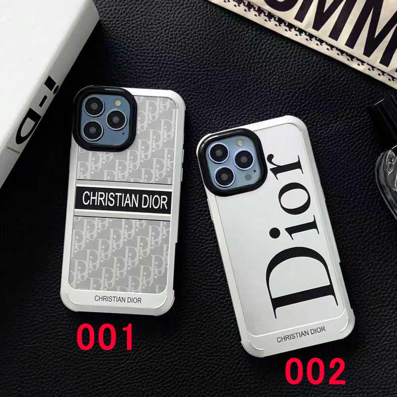 ディオール iphone14ケースハイブランドDIOR シルバースマホケース