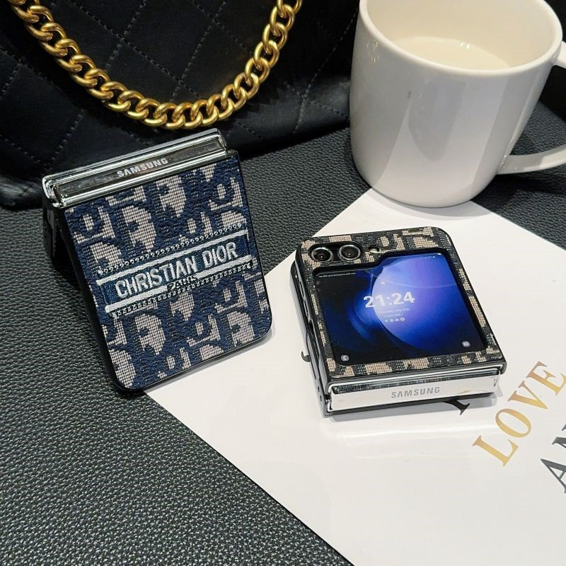 Dior ディオールgalaxy zflip4 5 6ケースブランド人気Galaxy Z fold4 5 6ケース革製男女