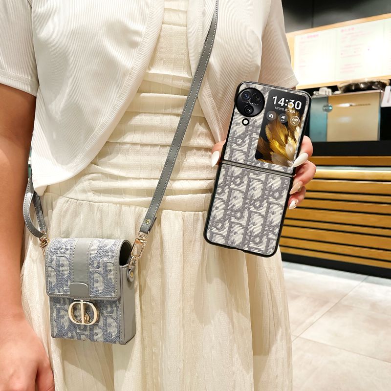 ディオール手帳型Galaxy Zflip4 5 6 7ケース