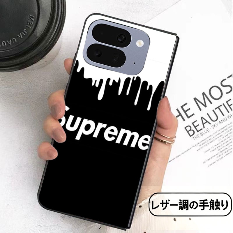 シュプリーム手帳型Galaxy Zflip fold 4 5 6 7 8ケー