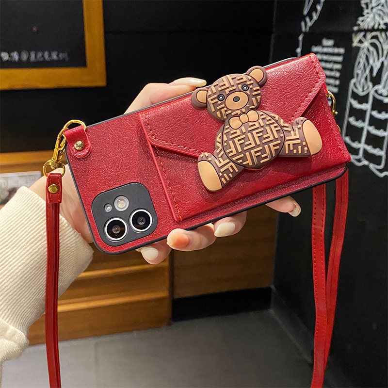 FENDIブランドGalaxyS21/S21+/S21ultraケースストラップ付き