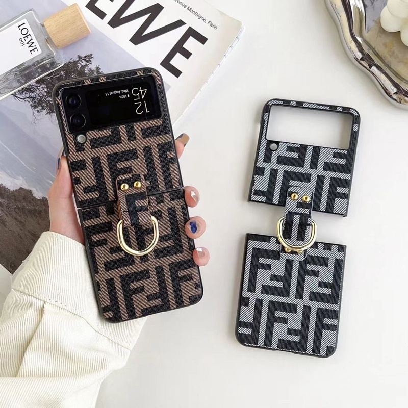Fendi ハイブランドGalaxy Zflip4ケース 多機能リング付き