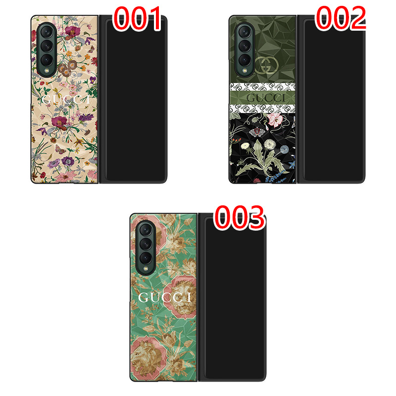 グッチハイブランドGalaxyZfold3ケースおしゃれ花柄レディース