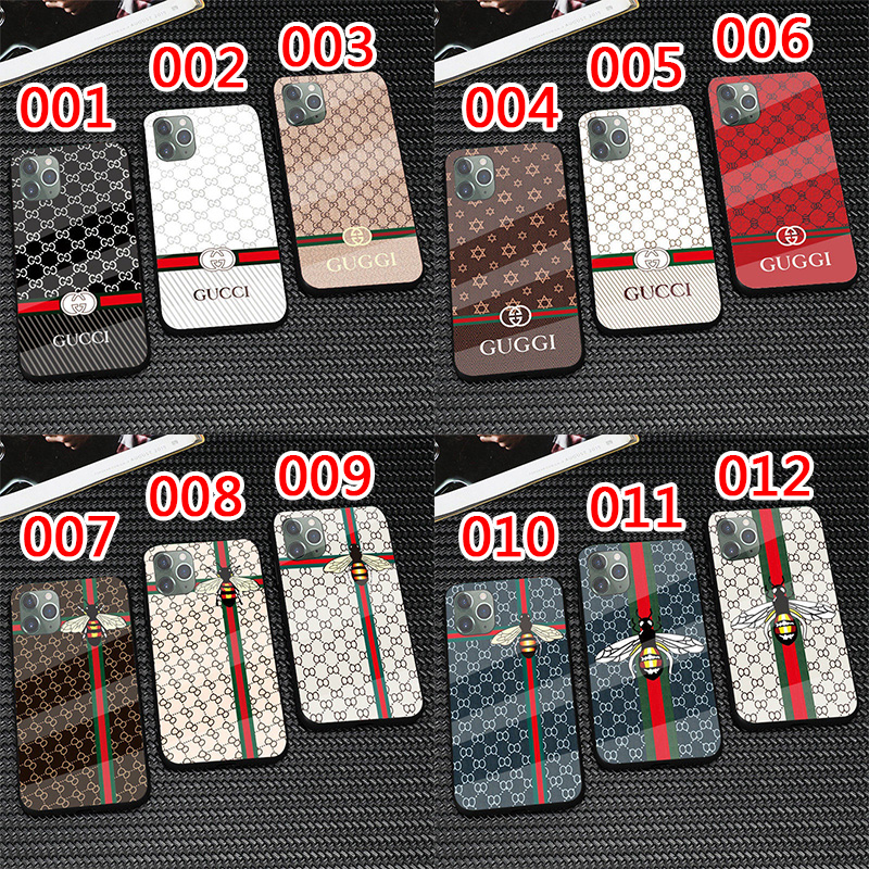 グッチブランドiphone13/13proケースガラス