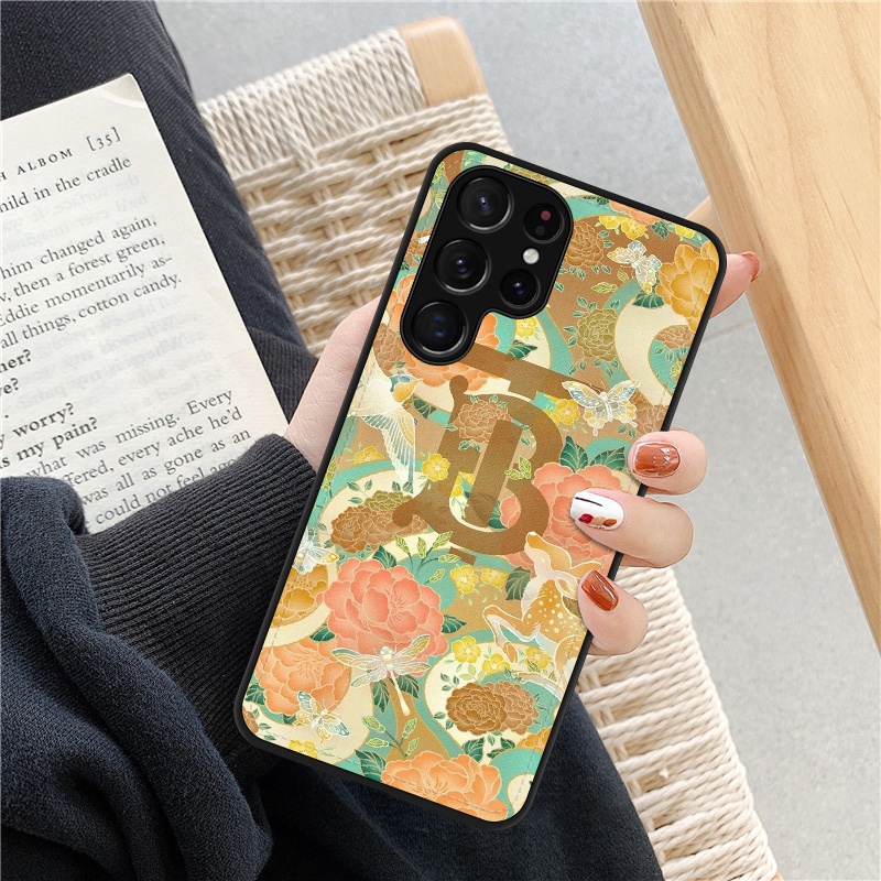バーバリーブランドGalaxyS22ケースおしゃれ花柄