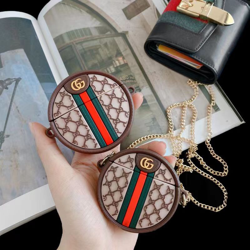 グッチairpods pro2ケースブランド Gucci ブラウンシリコン