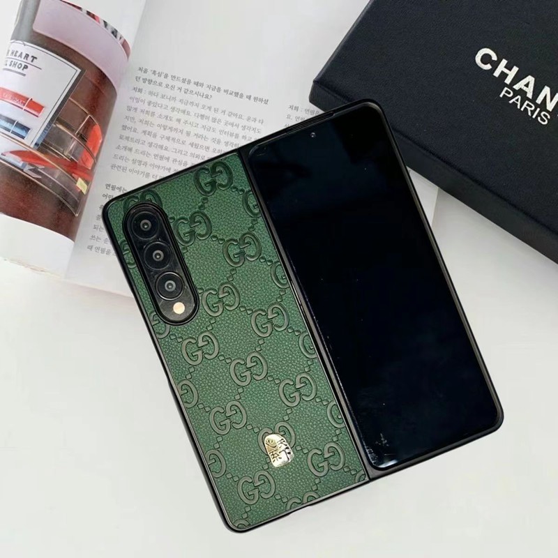 Gucci グッチ Galaxy Z fold4 5ケース革製男女galaxy z flip5ケースブランドGalaxyカバー高品質