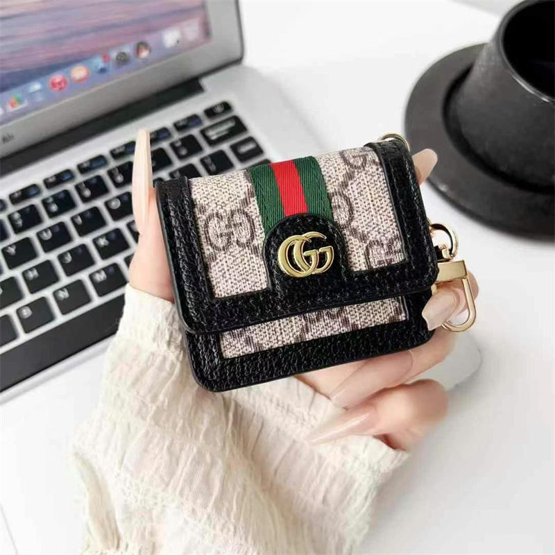 Gucci グッチハイブランドairpods 4 3 2ケースエアーポッズ4 3 pro2ケースブランドレディースairpods pro 2 4 3 2 1ケース ショルダーバッグ型 