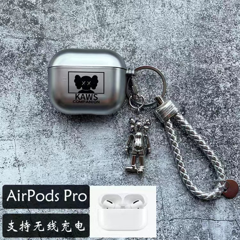カウズブランドairpods 3ケースメッキソフトカバー