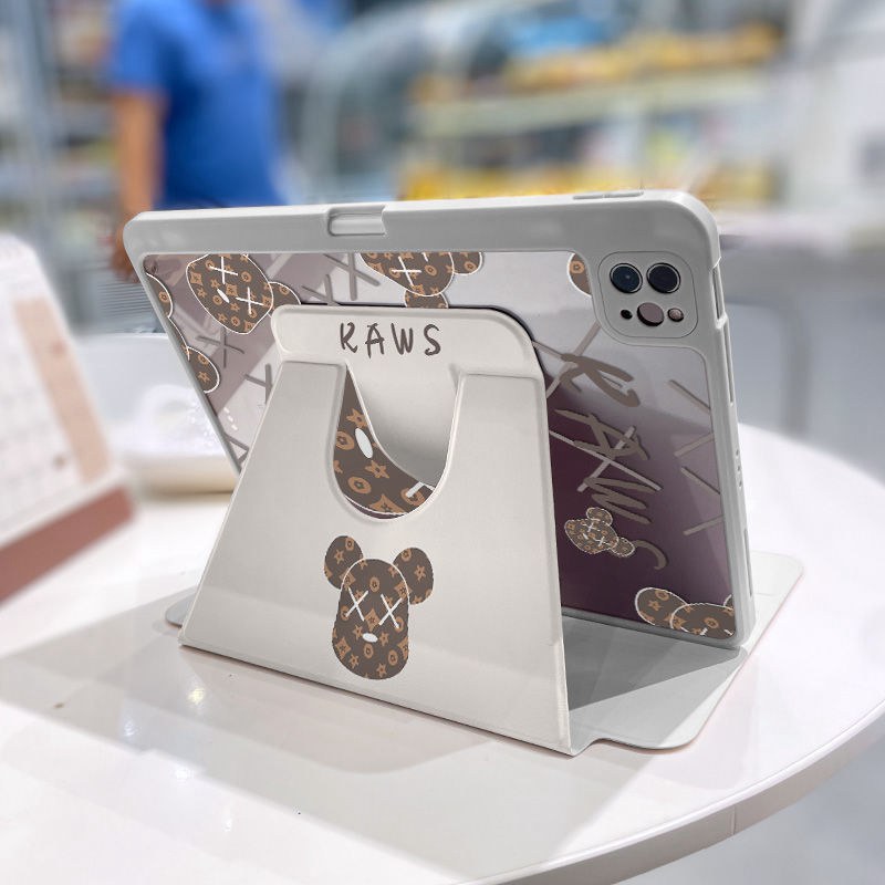 Kaws カウズiPad9 10 11ケース2024ブランドブランドipad pro12.9インチケース2024シリコンipad 8 9 10ケース