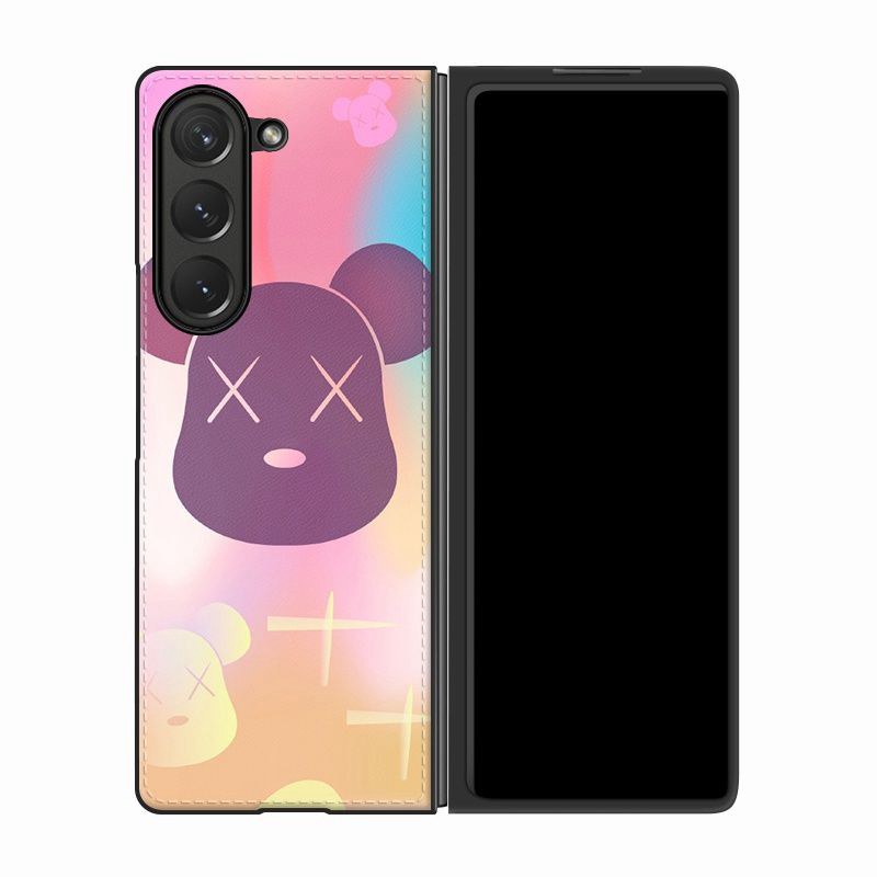 Kaws カウズgalaxy zflip4 5ケースブランドブランドギャラクシーZ フォールド5 4 3 2ケース