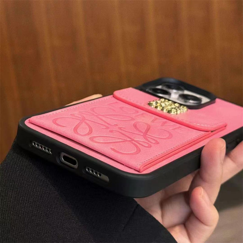 LOEWE ロエベiphone14 16 pro 15 plusケースブランドカード入れ人気アイフォン14pro max/16 15 proケース