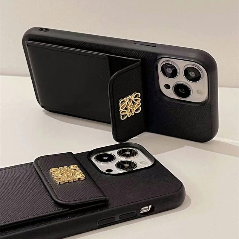 LOEWE ロエベiphone14 16 pro 15 plusケースブランドカード入れハイブランド アイフォン16 15/14/13/ 12 pro maxケース カード収納