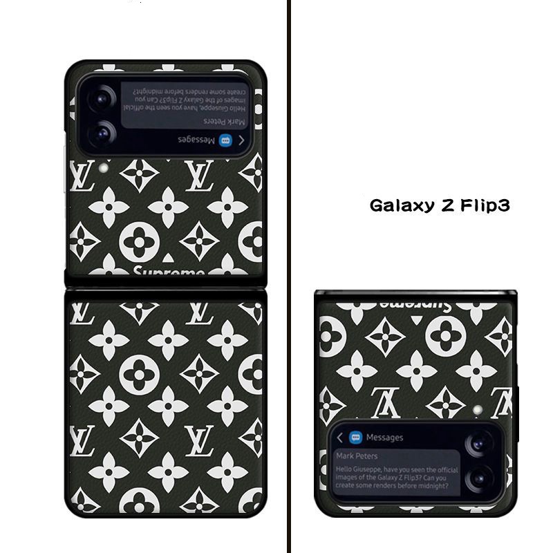 ヴィトンブランド galaxy z flip3ケースおしゃれ 全面保護