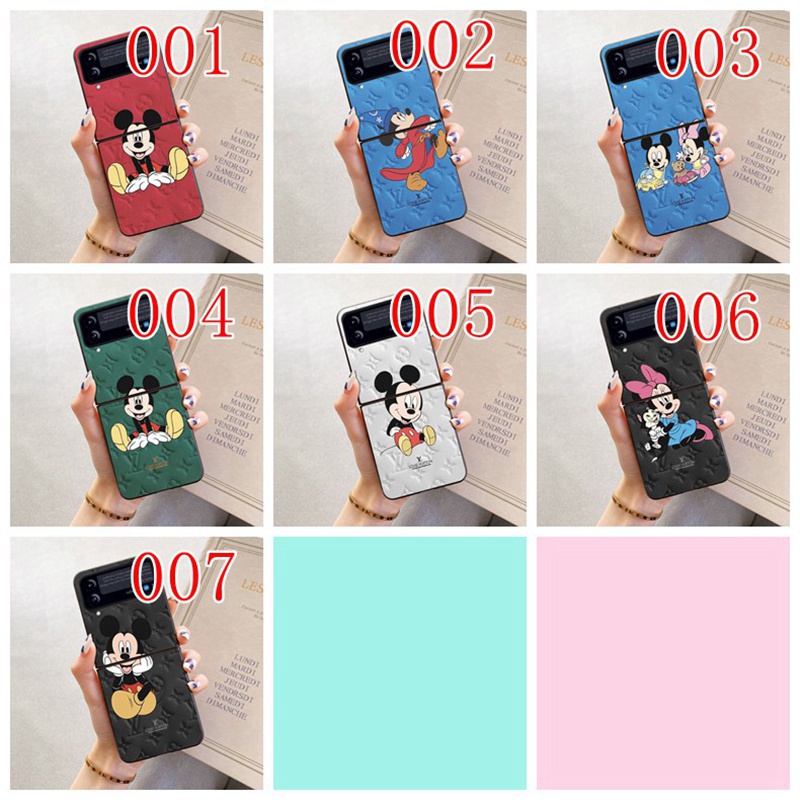 ルイヴィトンブランド galaxy zflip4ケース かわいい ディズニー柄