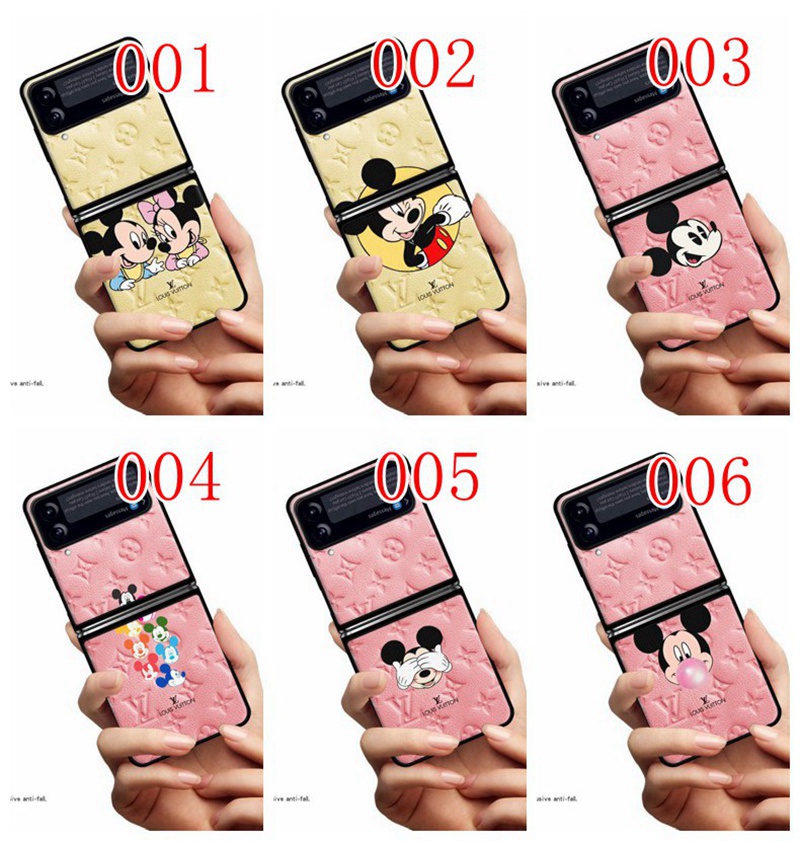 ルイヴィトン galaxy zflip4ケースハイブランド かわいいディズニー柄