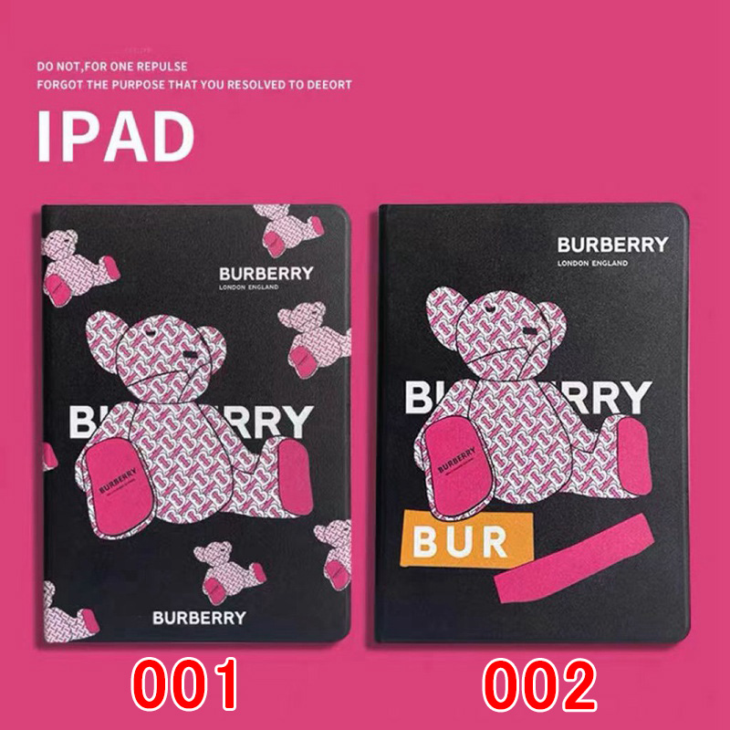 バーバリーブランドipad 9ケース2021かわいいクマ柄