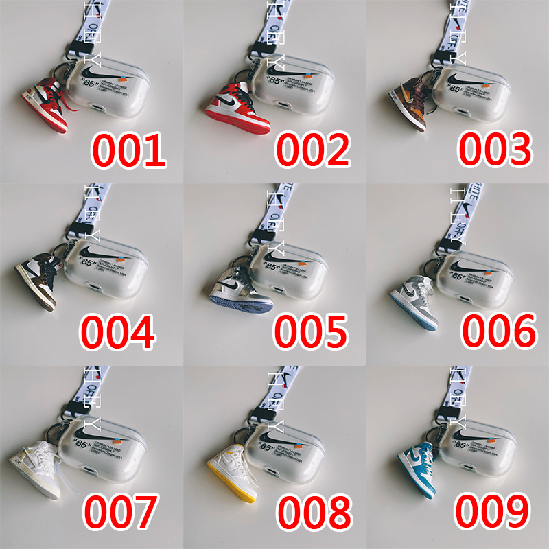 ナイキブランドエアーポッズ 3ケースnikeファッション透明イヤホンairpods pro2/1/2/3カバー かっこいい 飾り付き 紛失防止