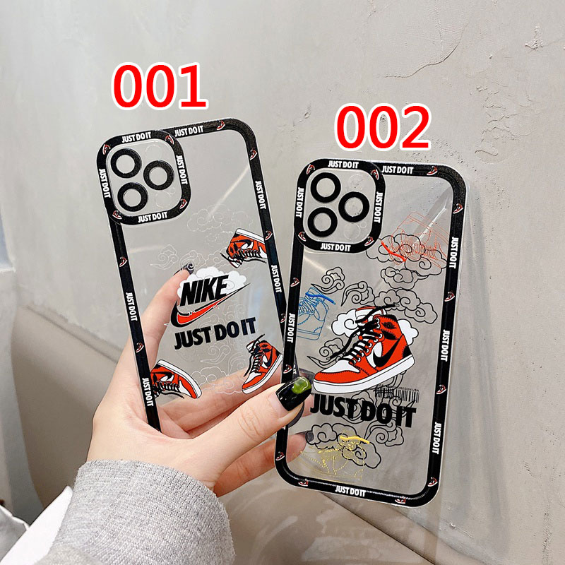 ナイキブランドiphone13ケース透明ソフトカバー