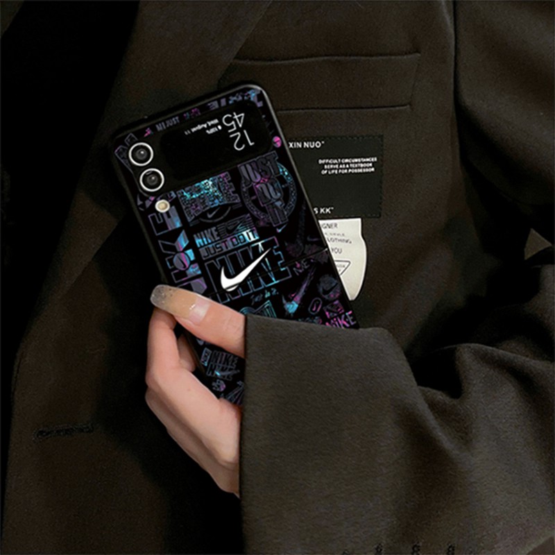 Nike ナイキ人気Galaxy Z fold4 5ケース革製