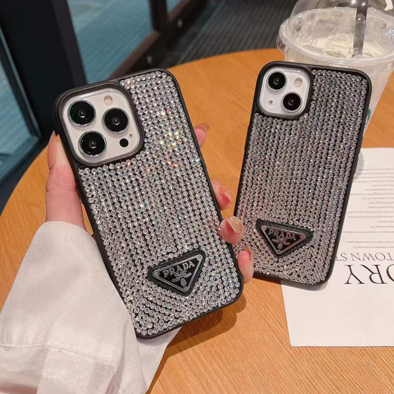 プラダブランドiphone13ケースレディースキラキラスマホケース