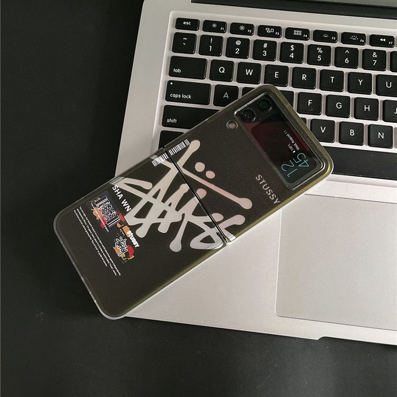 Stussy ステューシー人気Galaxy Z fold4 5ケース革製galaxy zfold5 4 3 2ケース