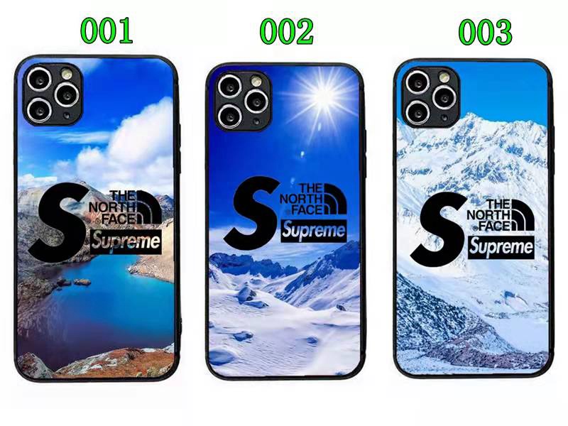 シュプリームブランドiphone13/13miniケース雪山柄ファッション