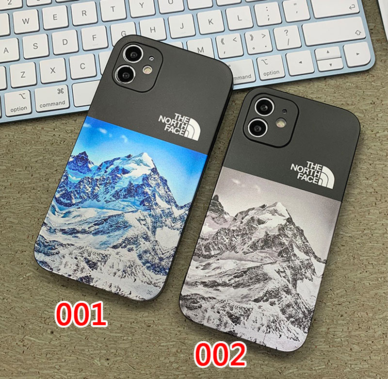ザノースフェイスブランドiphone13ケース銀メッキソフトカバー