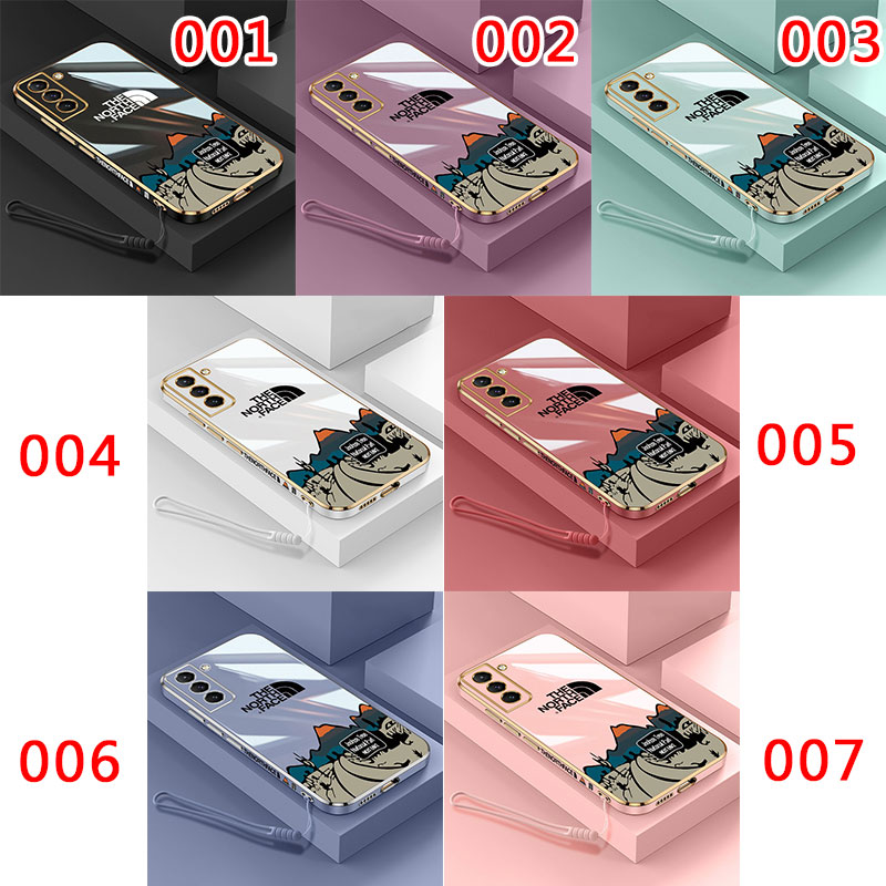 ザノースフェイスブランドGalaxyS21ケース高級感