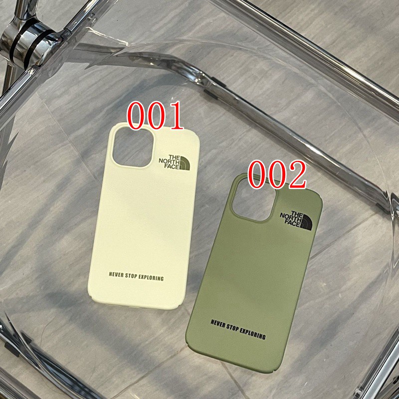 ザノースフェイス iPhone14proケースハイブランドグリーン ソフトカバー