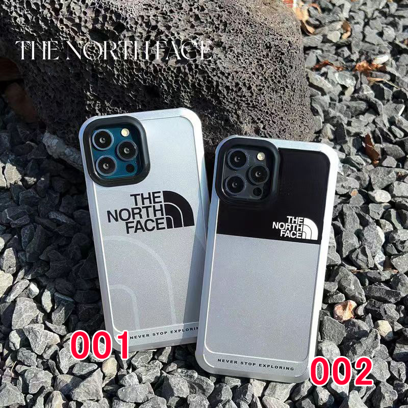 ザノースフェイスブランドiphone14ケースシルバースマホカバー