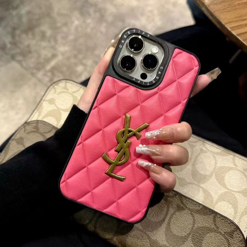 韓国風iphone14/13/15pro maxケースレディース斜め掛けiphone15 plus14 pro maxケースYsl イブサンローラン